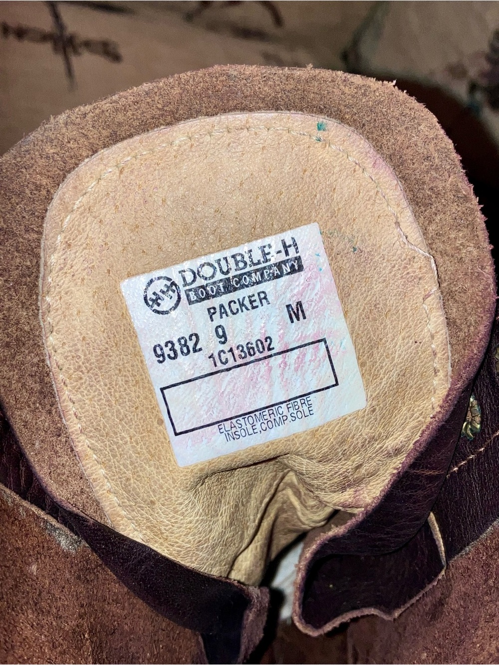 Double H Packer Burgundy Leather Boots size 9M EUC - Picture 9 of 13